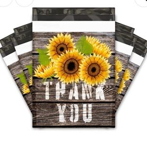 (15) Sunflower Thank You Poly mailers 10x13